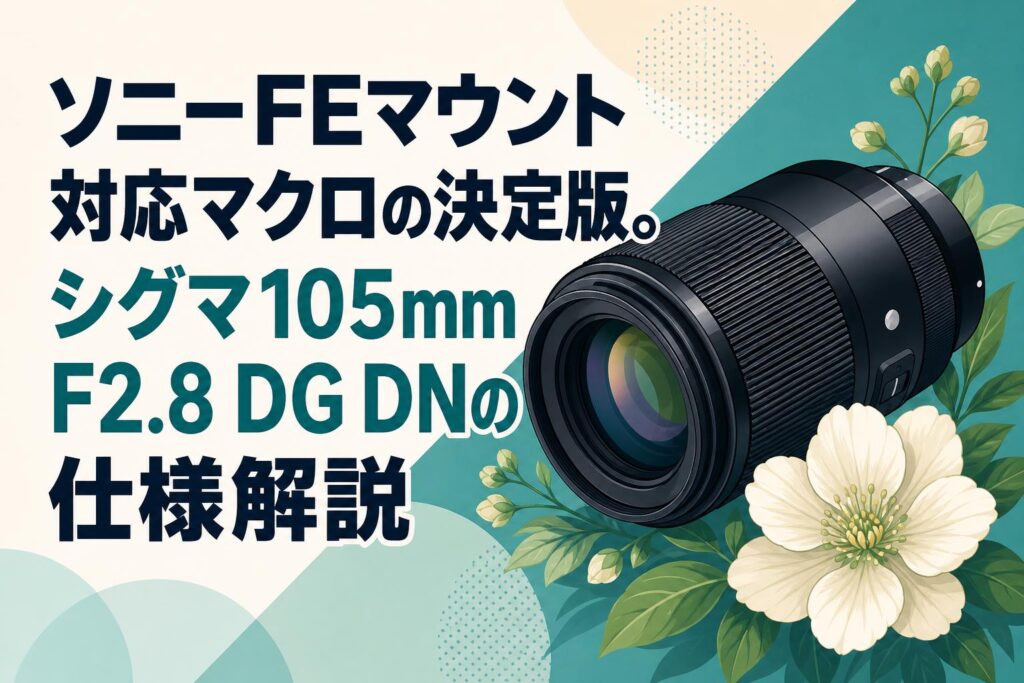 ソニーFEマウント対応マクロの決定版。シグマ105mm F2.8 DG DNの仕様