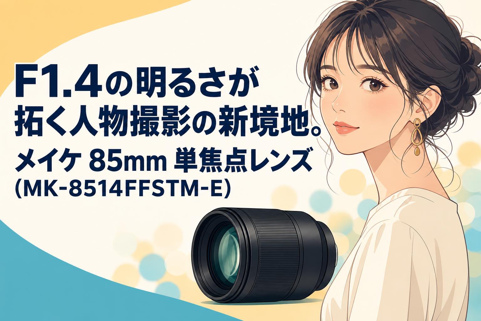F1.4の明るさが拓く人物撮影の新境地。メイケ 85mm 単焦点レンズ(MK F1.4の明るさが拓く人物撮影の新境地。メイケ 85mm 単焦点レンズ(MK