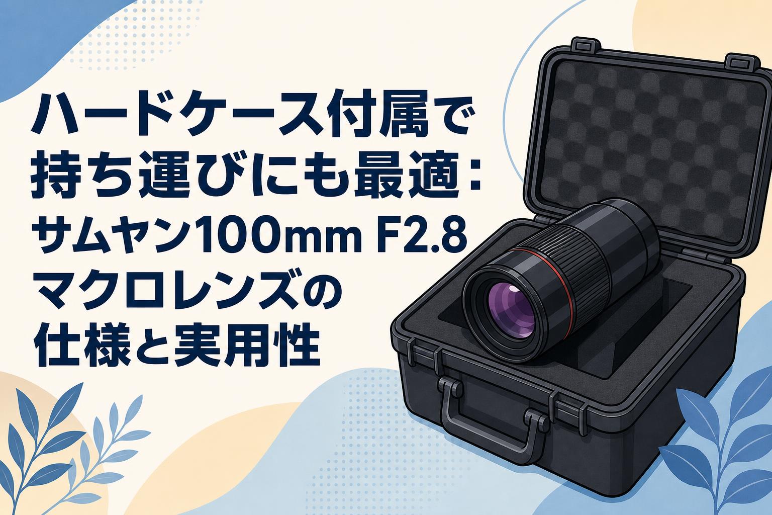 ハードケース付属で持ち運びにも最適：サムヤン100mm F2.8マクロレンズ