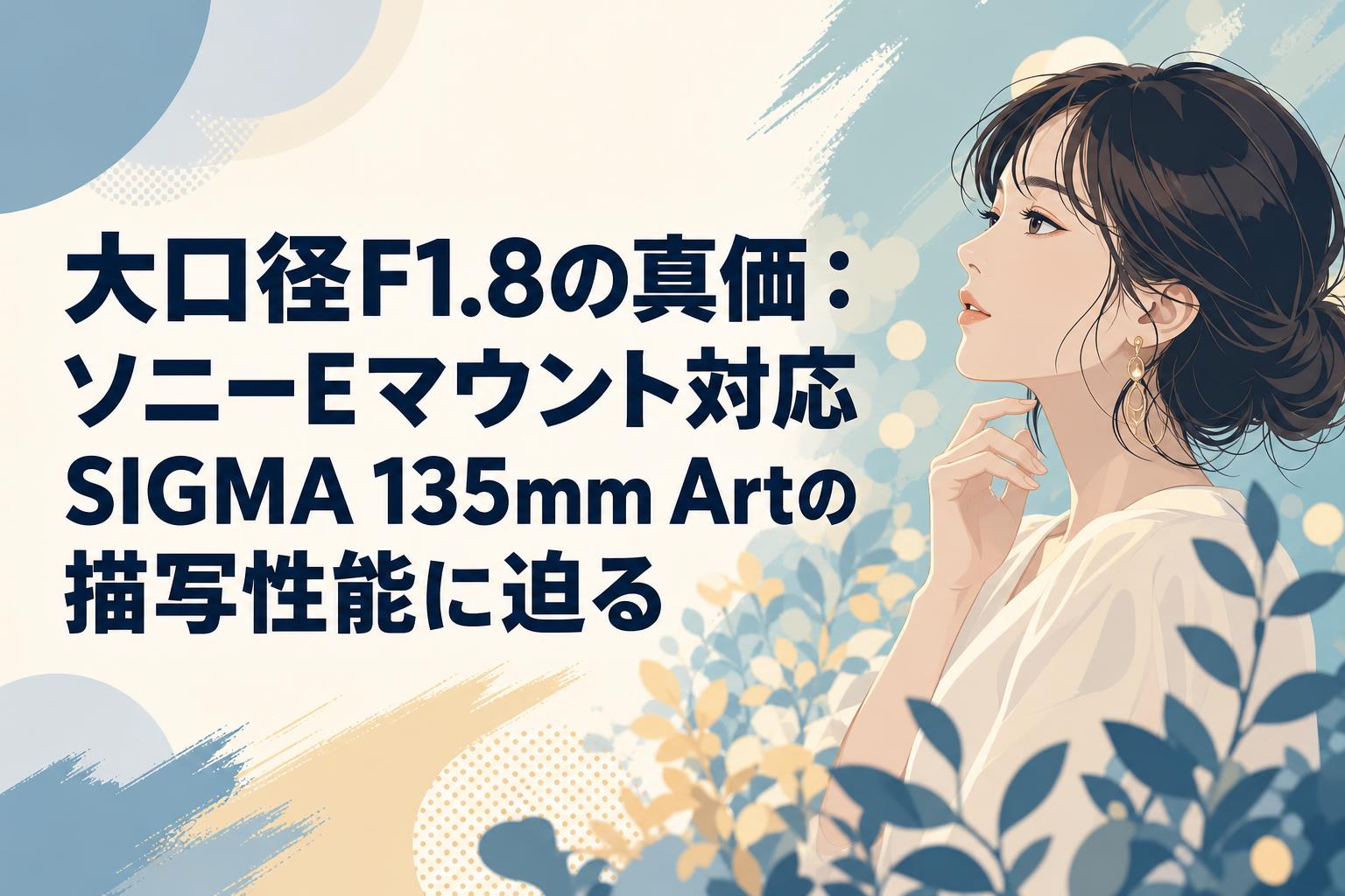 大口径F1.8の真価：ソニーEマウント対応SIGMA 135mm Artの描写性能に