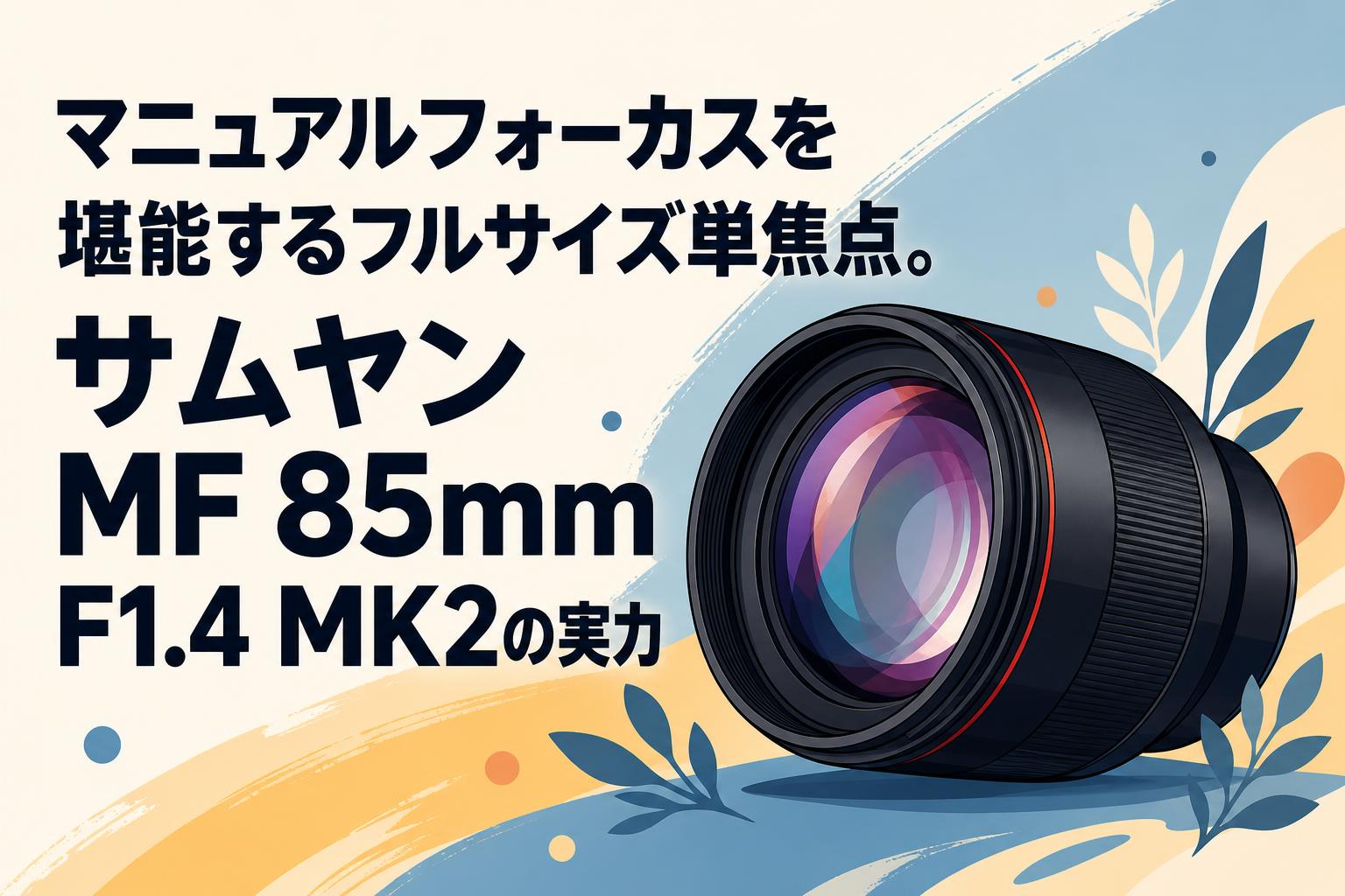 マニュアルフォーカスを堪能するフルサイズ単焦点。サムヤン MF 85mm