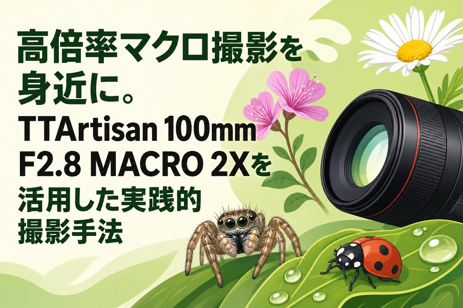 高倍率マクロ撮影スターターキット (M42・撮影倍率4倍) 高倍率マクロ撮影を身近に。TTArtisan 100mm F2.8 MACRO 2Xを活用した