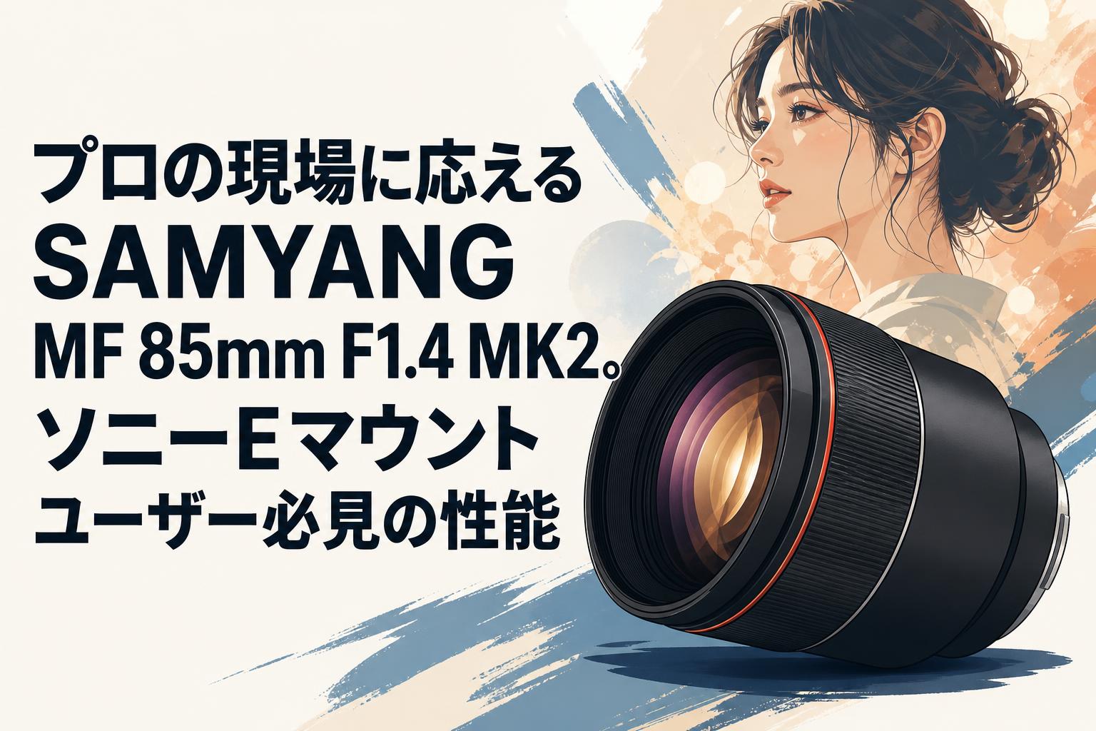 【保証付き】SAMYANG MF 85mm F1.4 MK2ソニーE プロの現場に応えるSAMYANG MF 85mm F1.4 MK2。ソニーEマウント