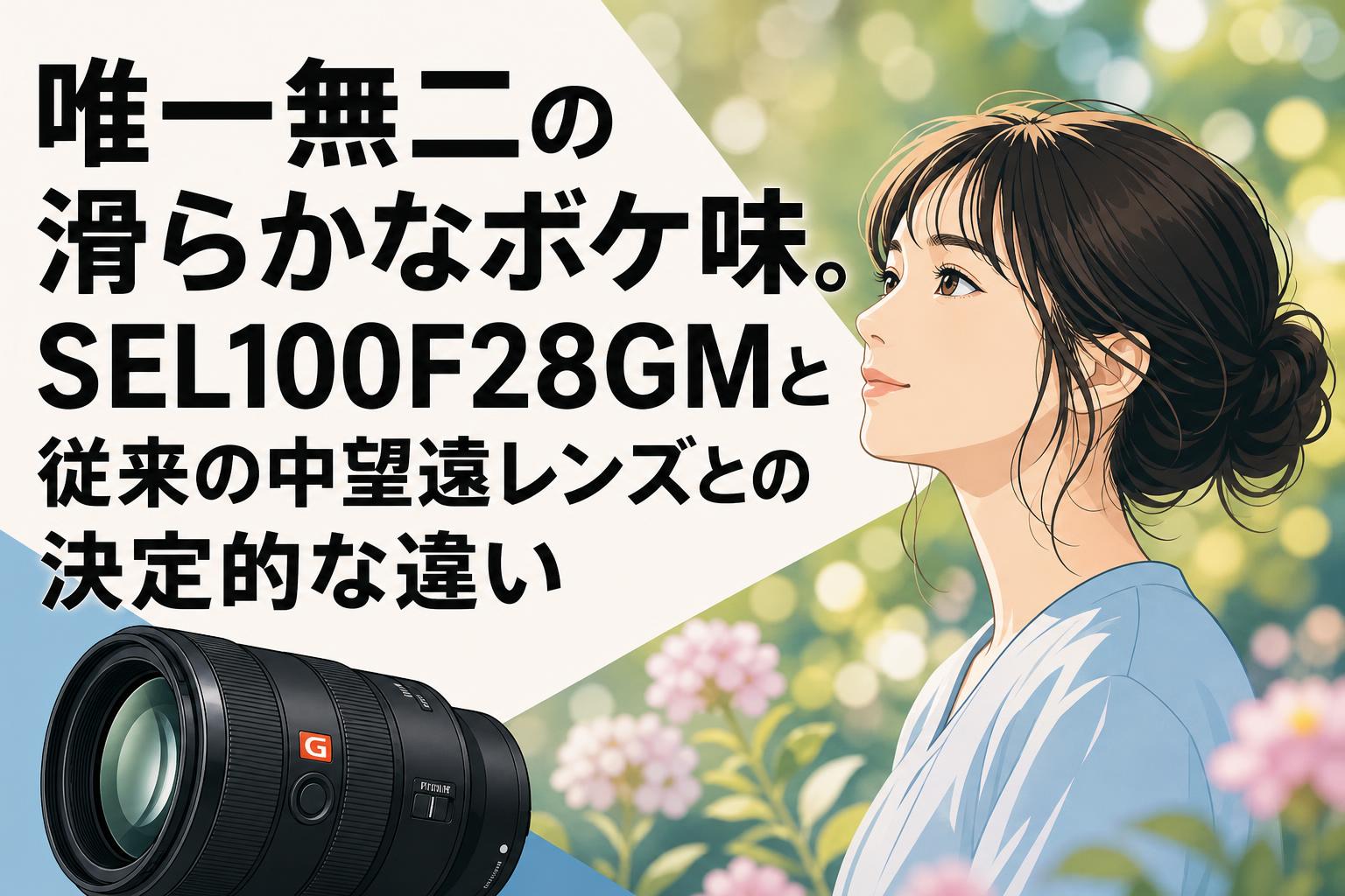 唯一無二の滑らかなボケ味。SEL100F28GMと従来の中望遠レンズとの決定