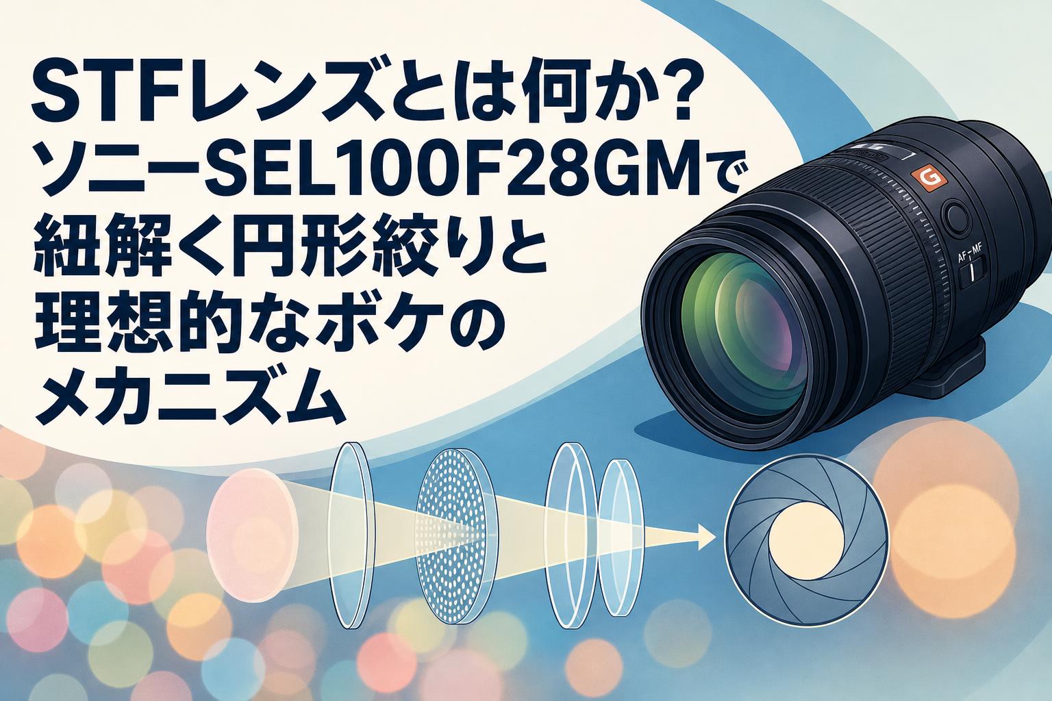 STFレンズとは何か？ソニーSEL100F28GMで紐解く円形絞りと理想的なボケ