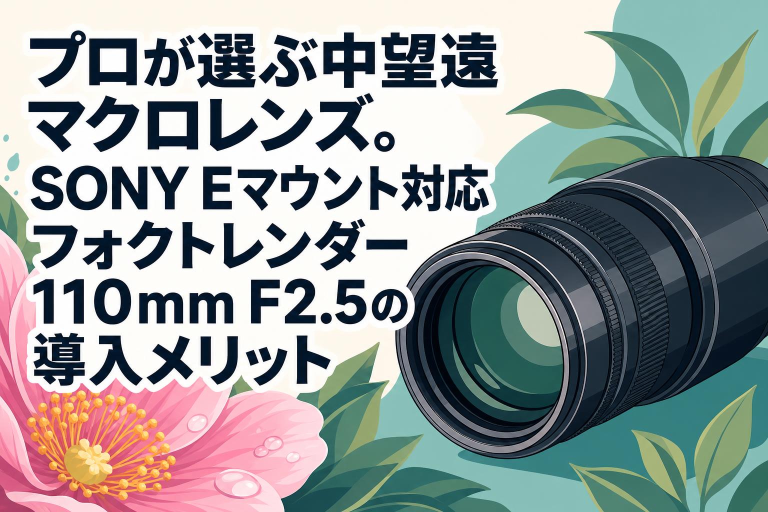 プロが選ぶ中望遠マクロレンズ。SONY Eマウント対応フォクトレンダー