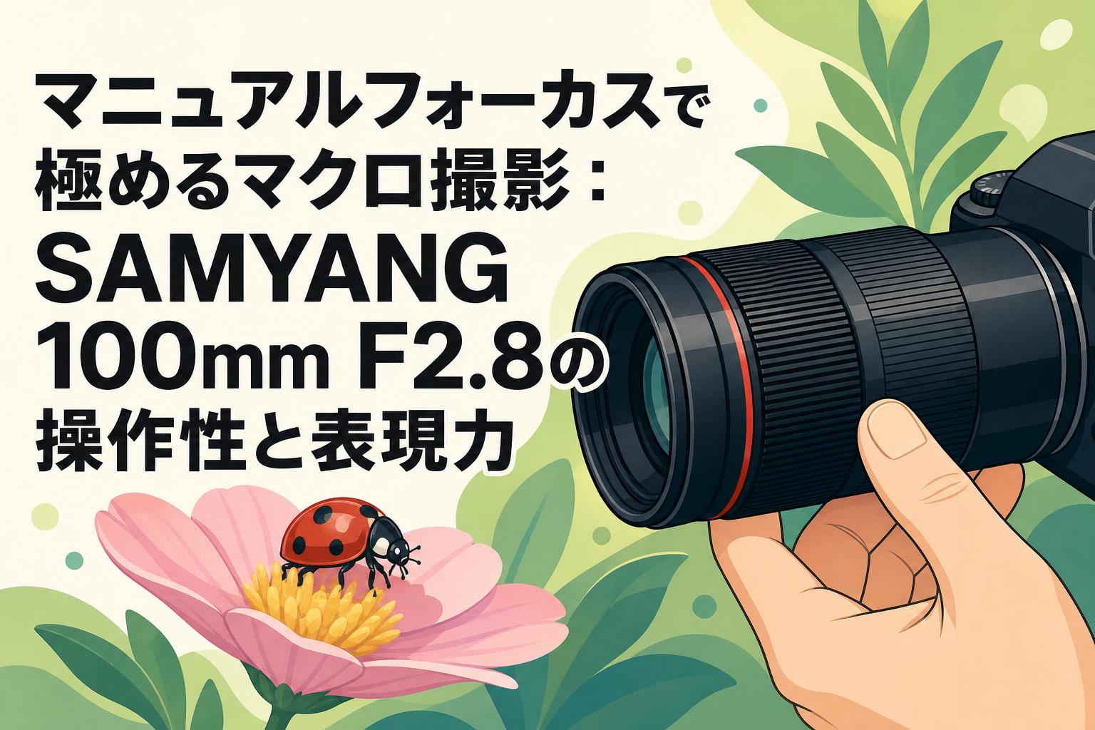 マニュアルフォーカスで極めるマクロ撮影：SAMYANG 100mm F2.8の操作性