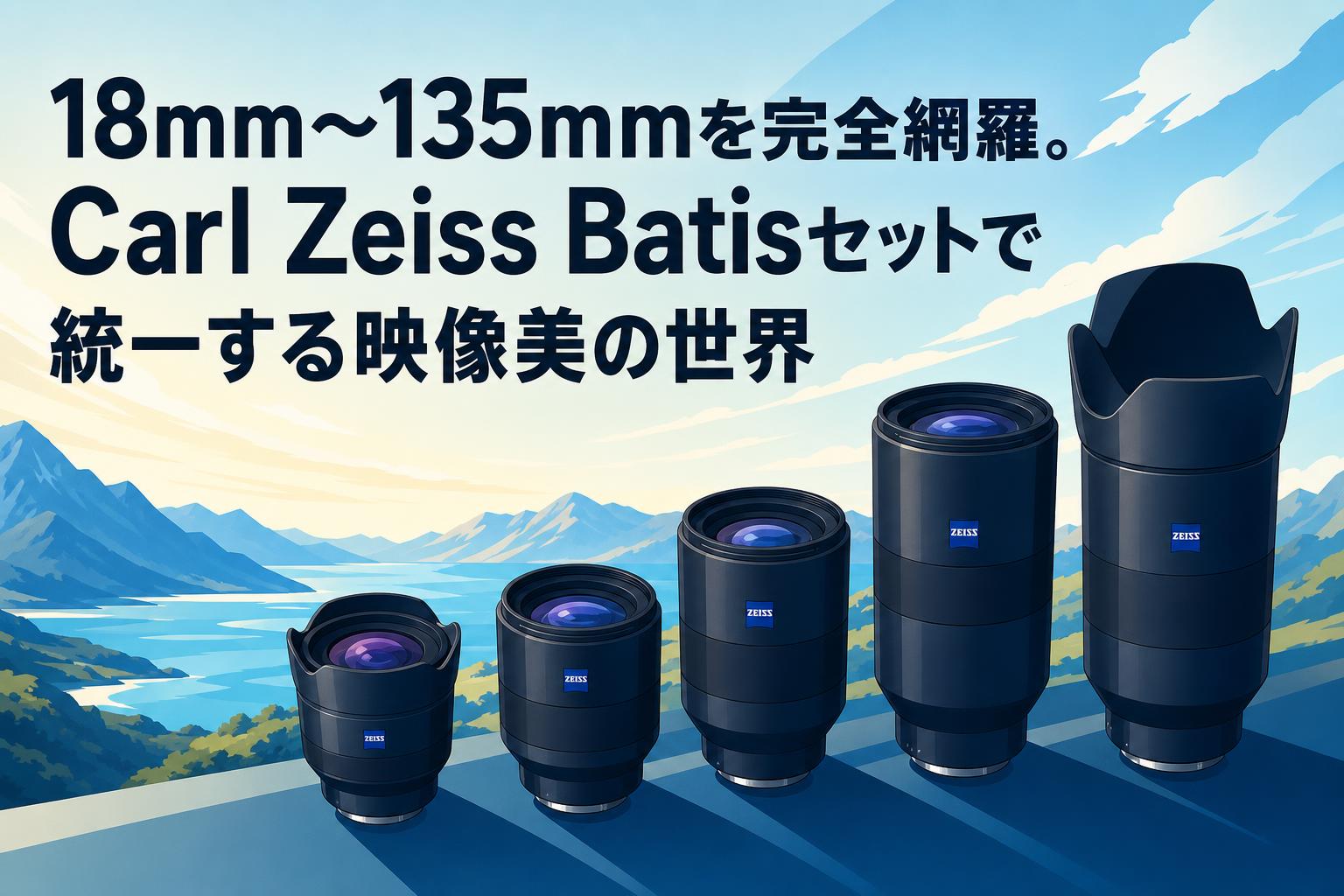 18mm〜135mmを完全網羅。Carl Zeiss Batisセットで統一する映像美の