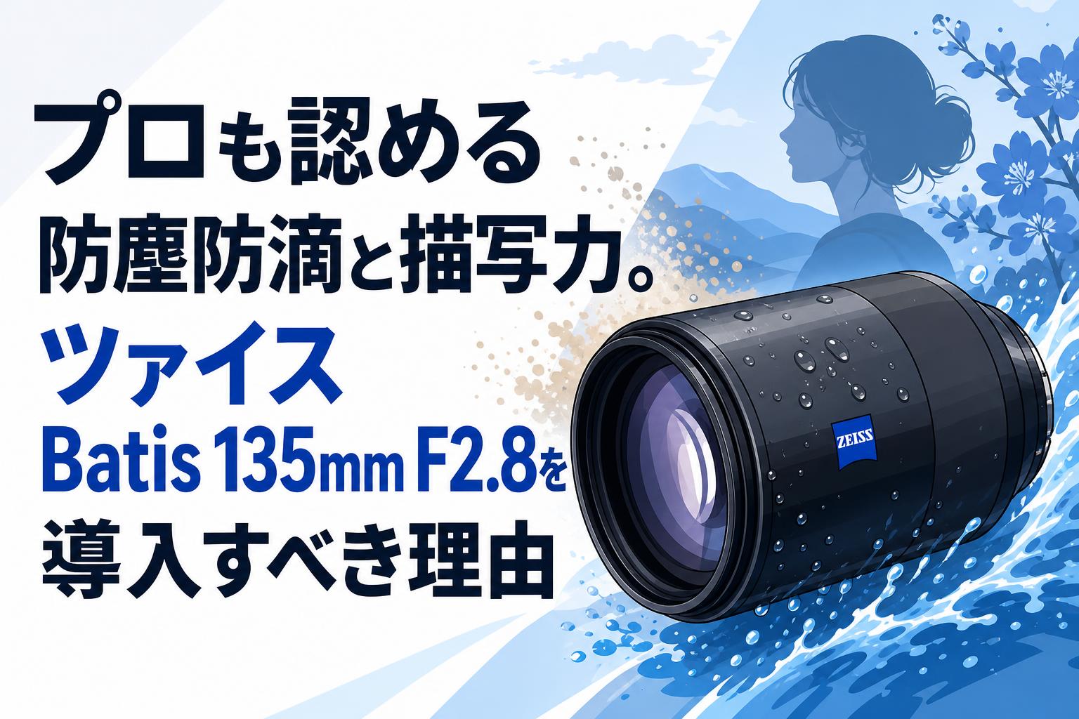 プロも認める防塵防滴と描写力。ツァイス Batis 135mm F2.8を導入す