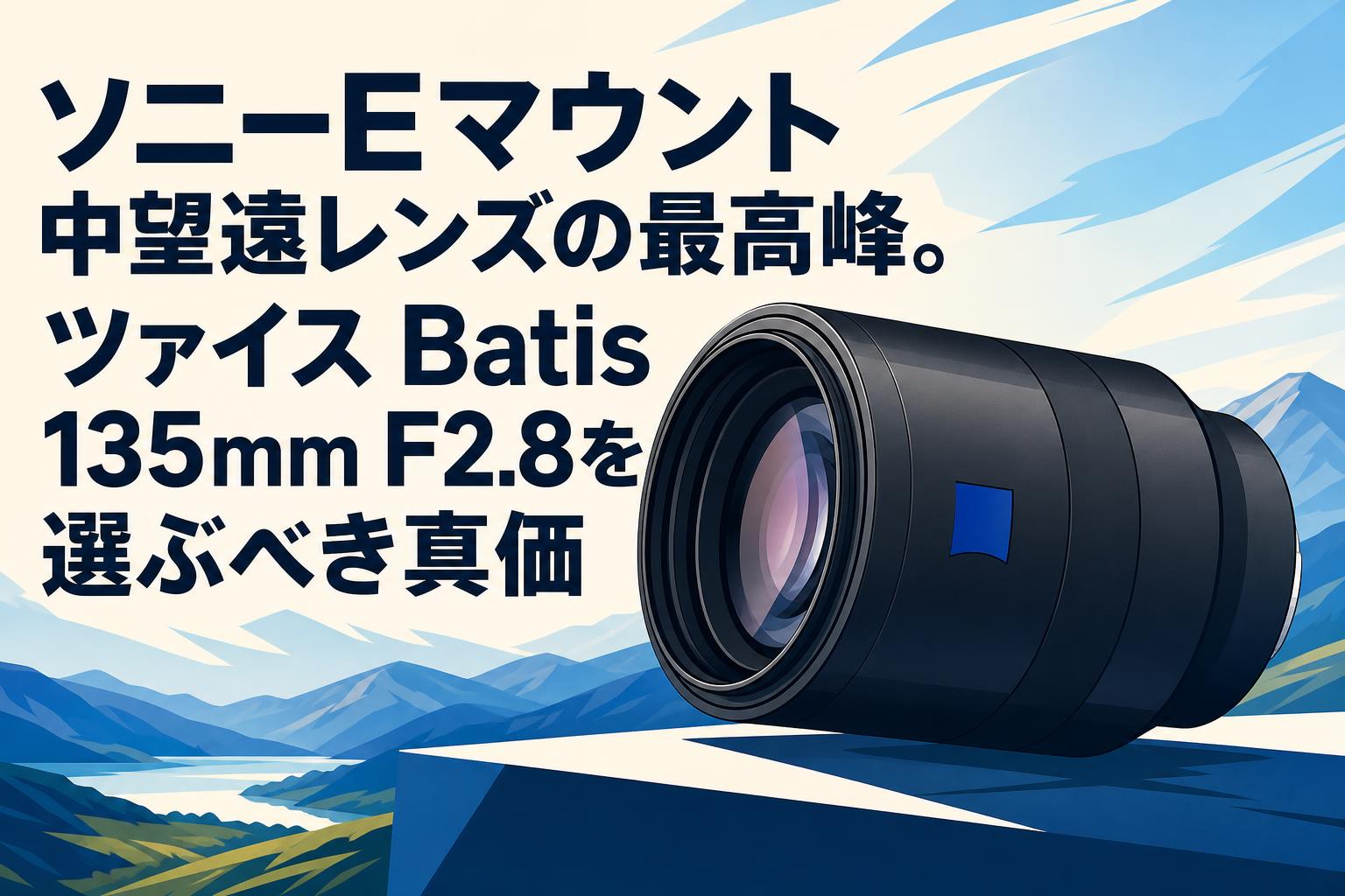 ソニーEマウント中望遠レンズの最高峰。ツァイス Batis 135mm F2.8を