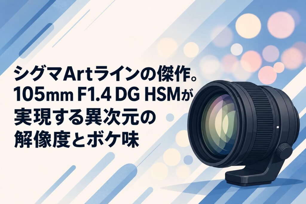 シグマArtラインの傑作。105mm F1.4 DG HSMが実現する異次元の解像度と