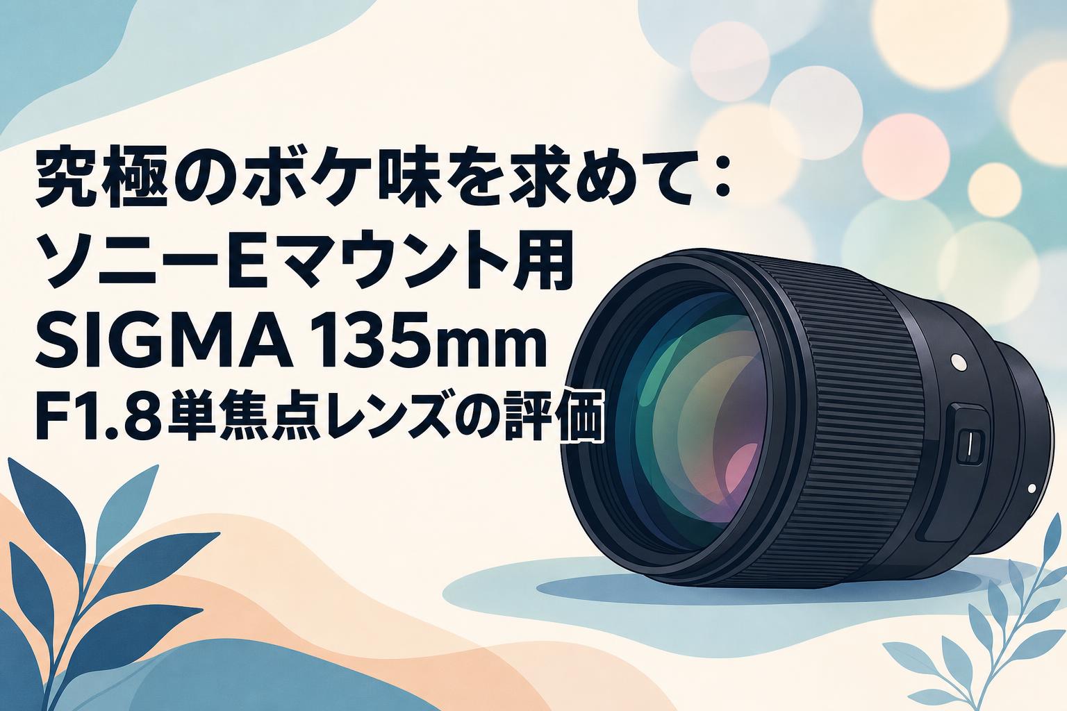 minami様❤️美しいボケ味❤️SONY 単焦点レンズ16mm F2.8❤️ 究極のボケ味を求めて：ソニーEマウント用SIGMA 135mm F1.8単焦点