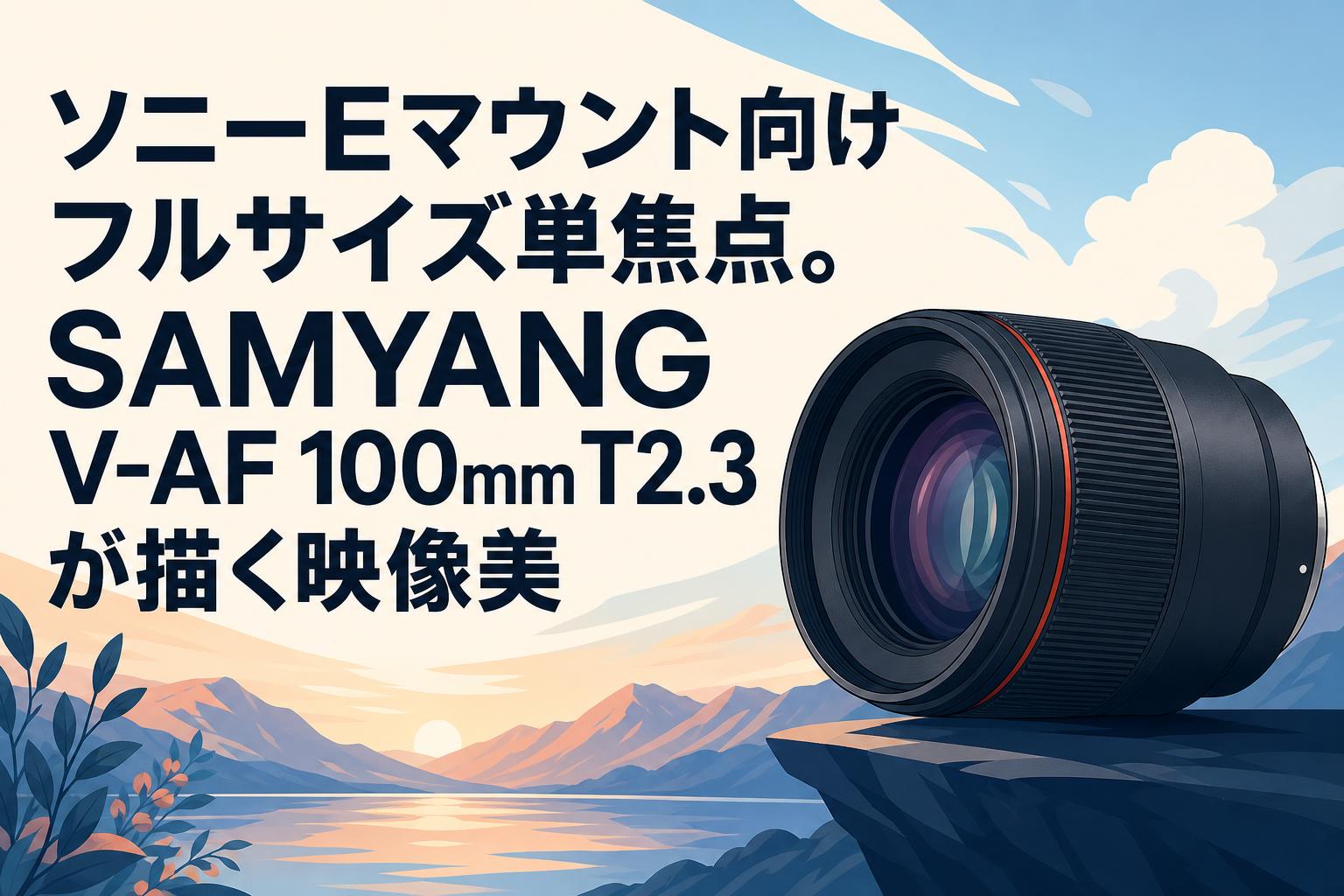ソニーEマウント向けフルサイズ単焦点。SAMYANG V-AF 100mm T2.3が描く