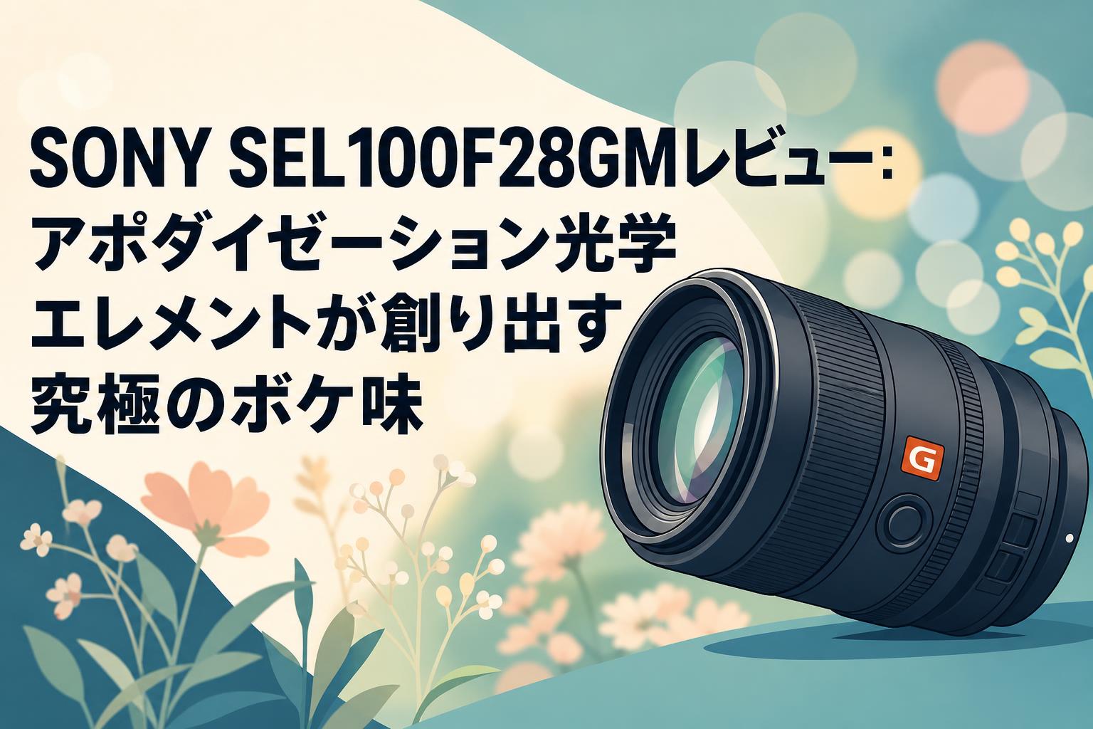 SONY SEL100F28GMレビュー：アポダイゼーション光学エレメントが