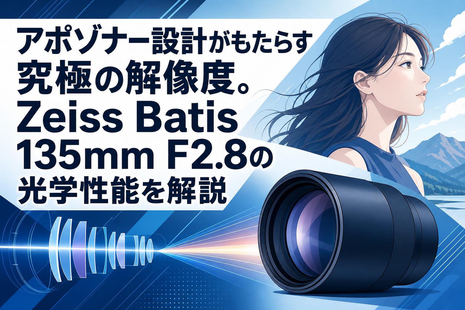 アポゾナー設計がもたらす究極の解像度。Zeiss Batis 135mm F2.8の光学
