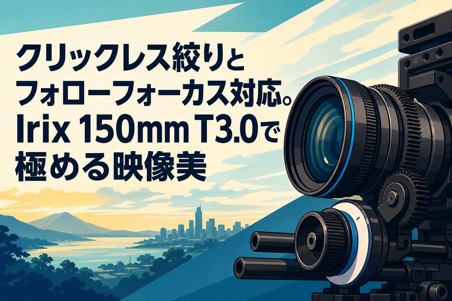 クリックレス絞りとフォローフォーカス対応。Irix 150mm T3.0で極める
