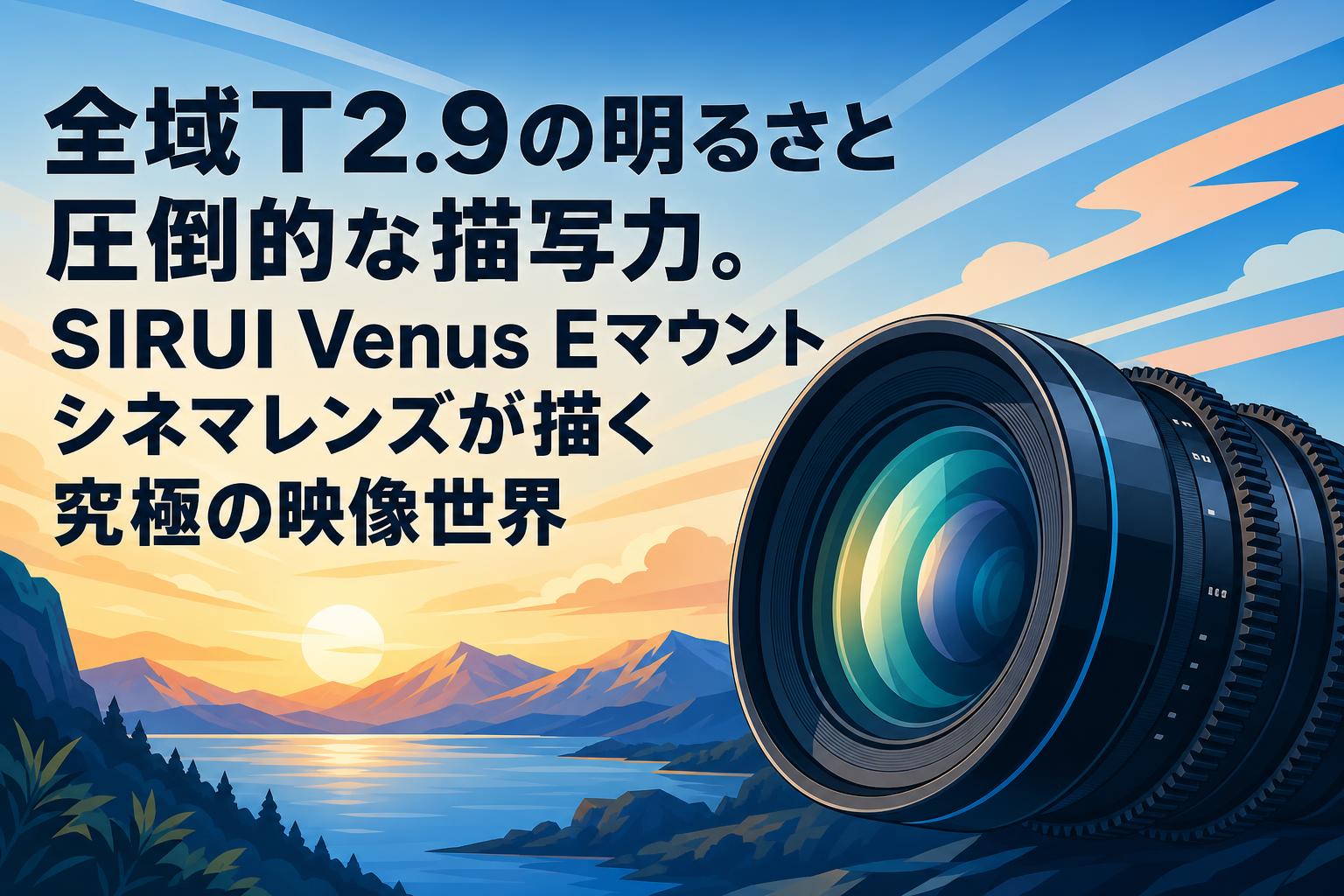 全域T2.9の明るさと圧倒的な描写力。SIRUI Venus Eマウントシネマ
