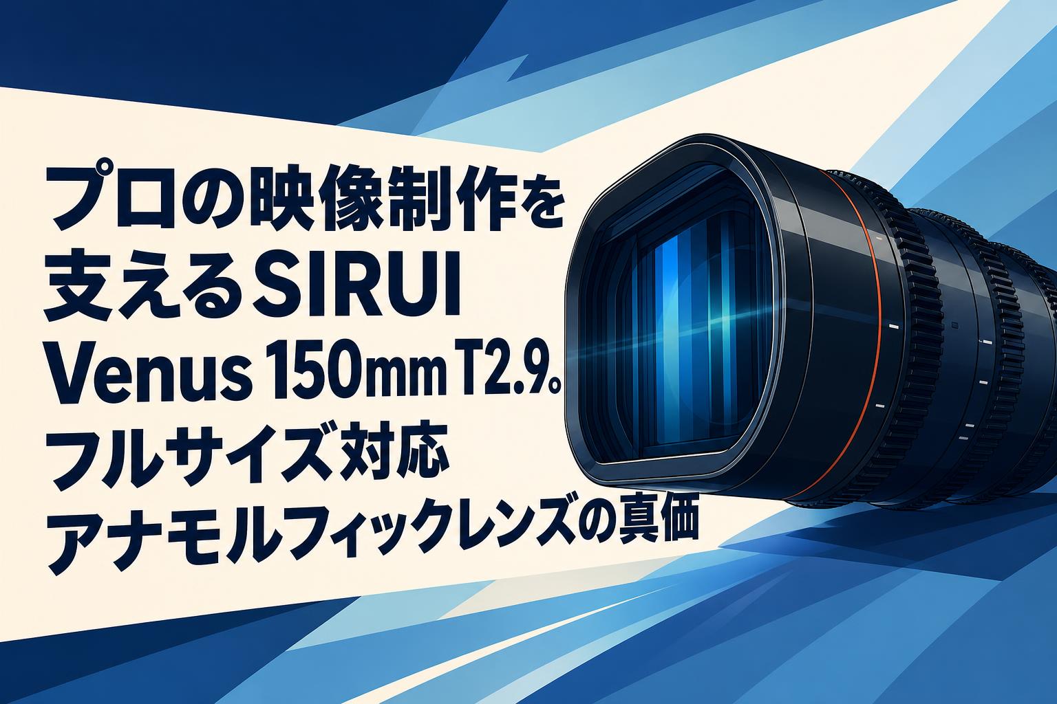t2様 プロの映像制作を支えるSIRUI Venus 150mm T2.9。フルサイズ対応アナ