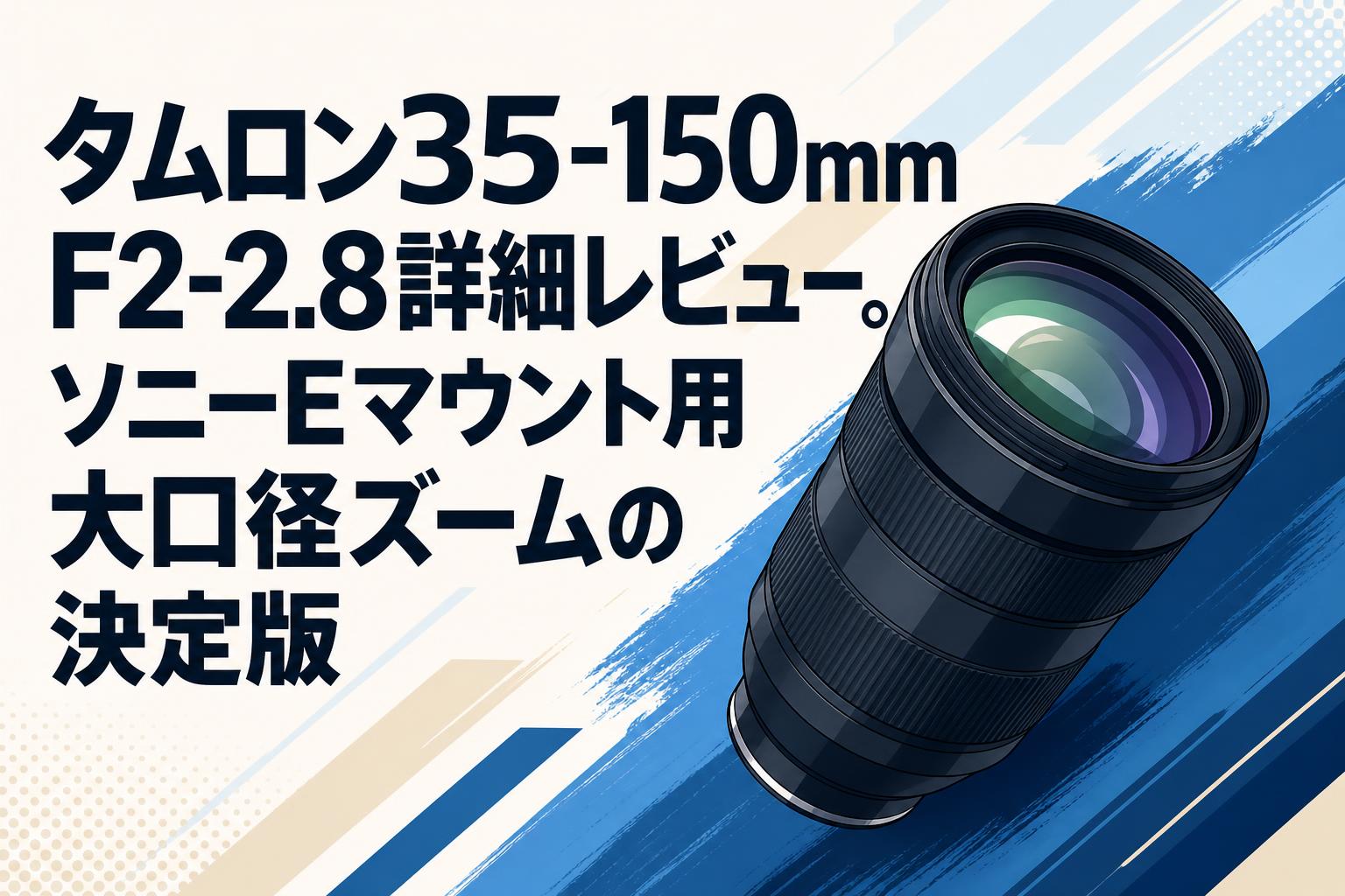 タムロン35-150mm F2-2.8詳細レビュー。ソニーEマウント用大口径ズーム