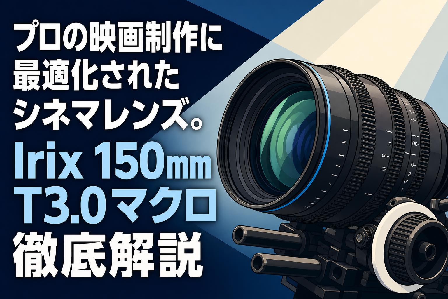 プロの映画制作に最適化されたシネマレンズ。Irix 150mm T3.0マクロ