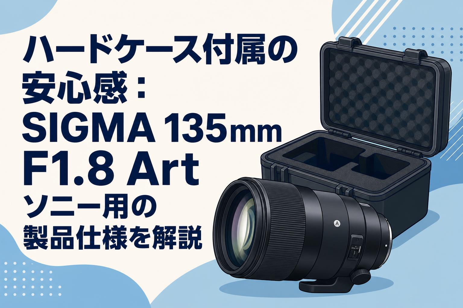 SIGMA 135mm F1.8 DG レンズ ソニーEマウント（送料込み） ハードケース付属の安心感：SIGMA 135mm F1.8 Art ソニー用の製品仕様