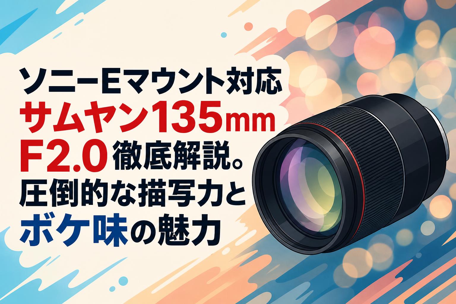 ソニーEマウント対応サムヤン135mm F2.0徹底解説。圧倒的な描写力と