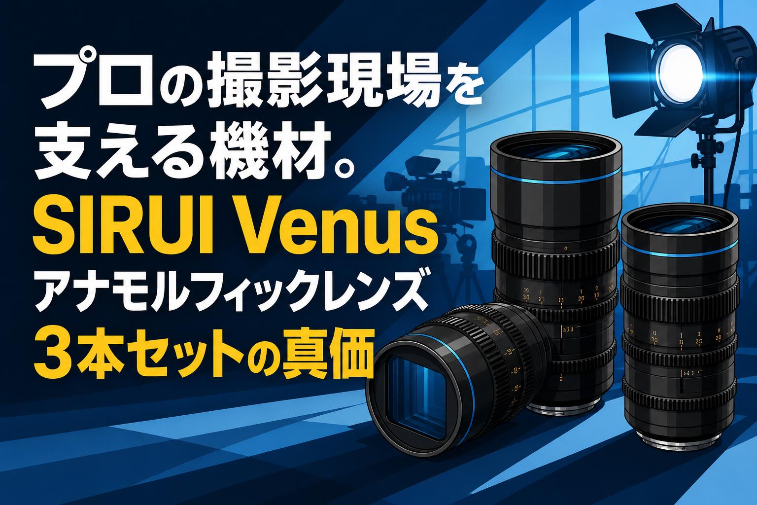 プロの撮影現場を支える機材。SIRUI Venus アナモルフィックレンズ 3本
