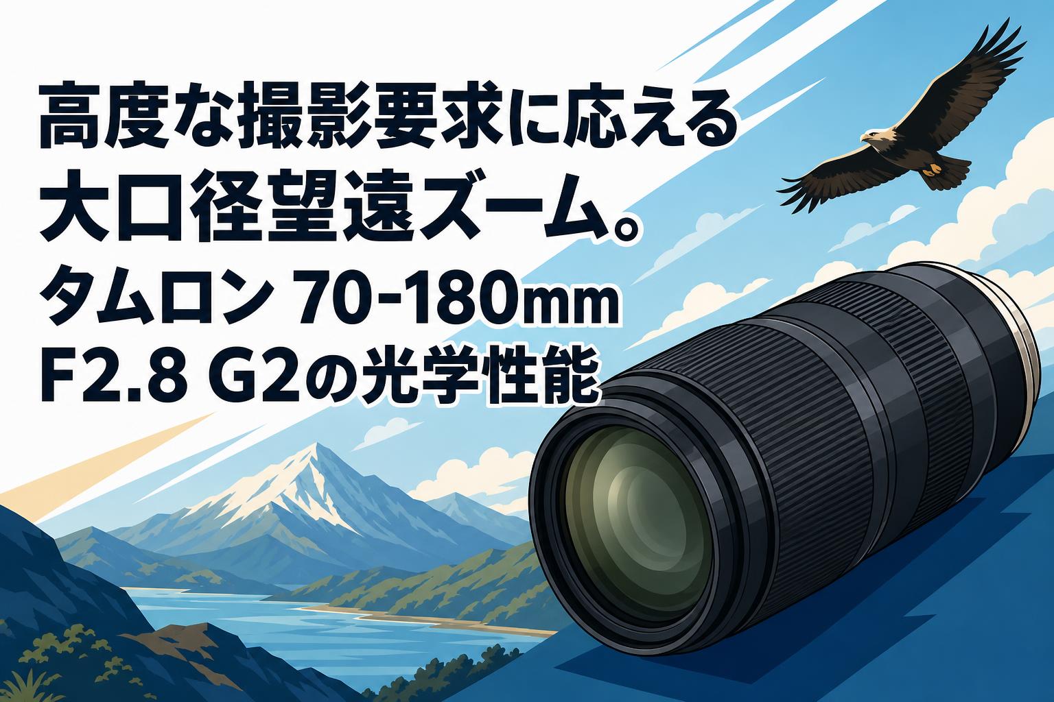 高度な撮影要求に応える大口径望遠ズーム。タムロン 70-180mm F2.8 G2