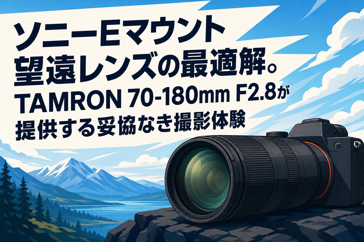 TAMRON 70-180mm F2.8 SONY eマウントレンズフィルター付 ソニーEマウント望遠レンズの最適解。TAMRON 70-180mm F2.8が提供する