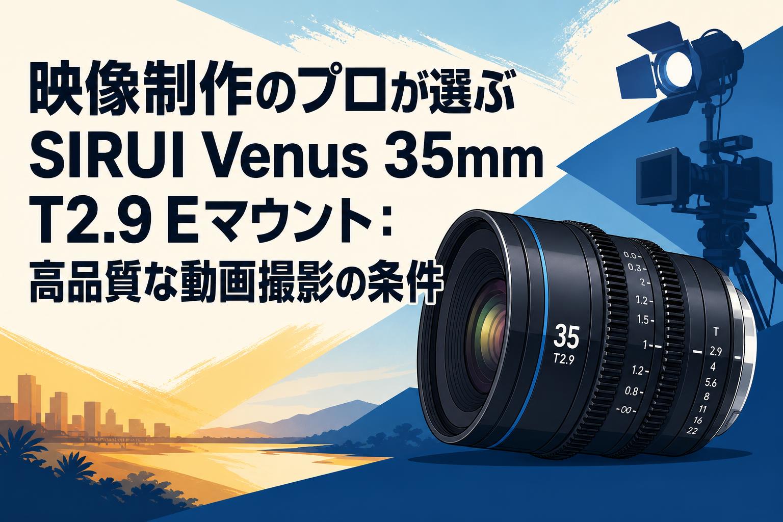映像制作のプロが選ぶSIRUI Venus 35mm T2.9 Eマウント：高品質な動画