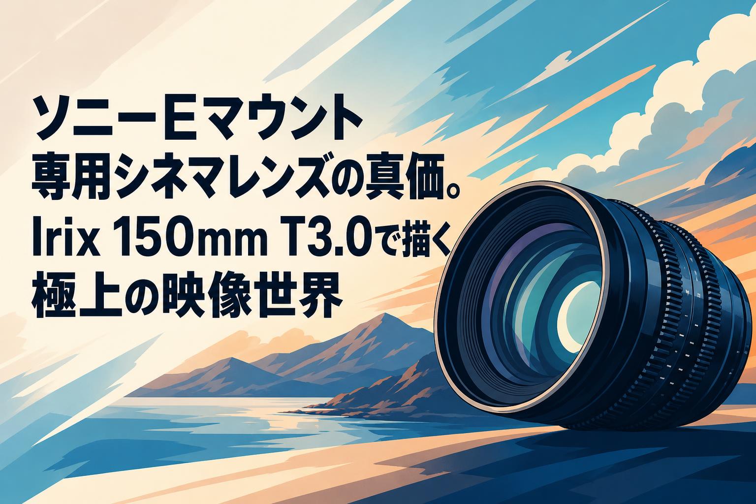 ソニーEマウント専用シネマレンズの真価。Irix 150mm T3.0で描く極上の