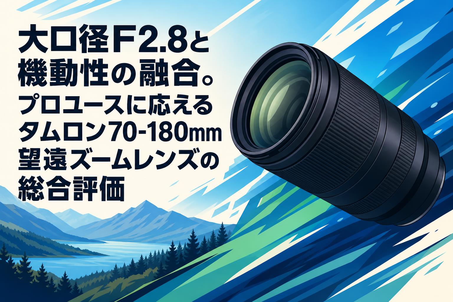 TAMRON 大口径望遠ズームレンズ 70-180G2F2.8 大口径F2.8と機動性の融合。プロユースに応えるタムロン70-180mm望遠
