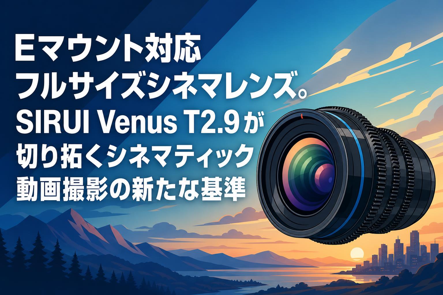 Eマウント対応フルサイズシネマレンズ。SIRUI Venus T2.9が切り拓く