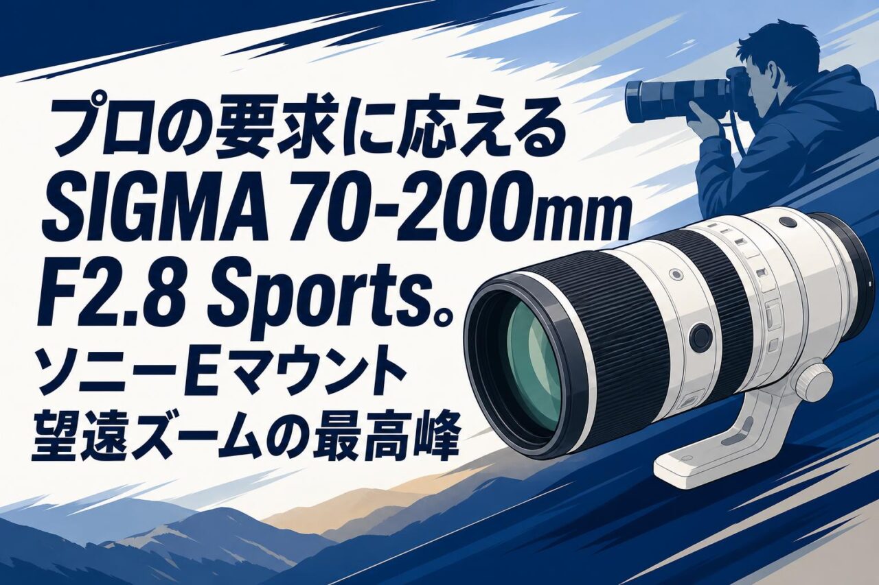 プロの要求に応えるSIGMA 70-200mm F2.8 Sports。ソニーEマウント望遠