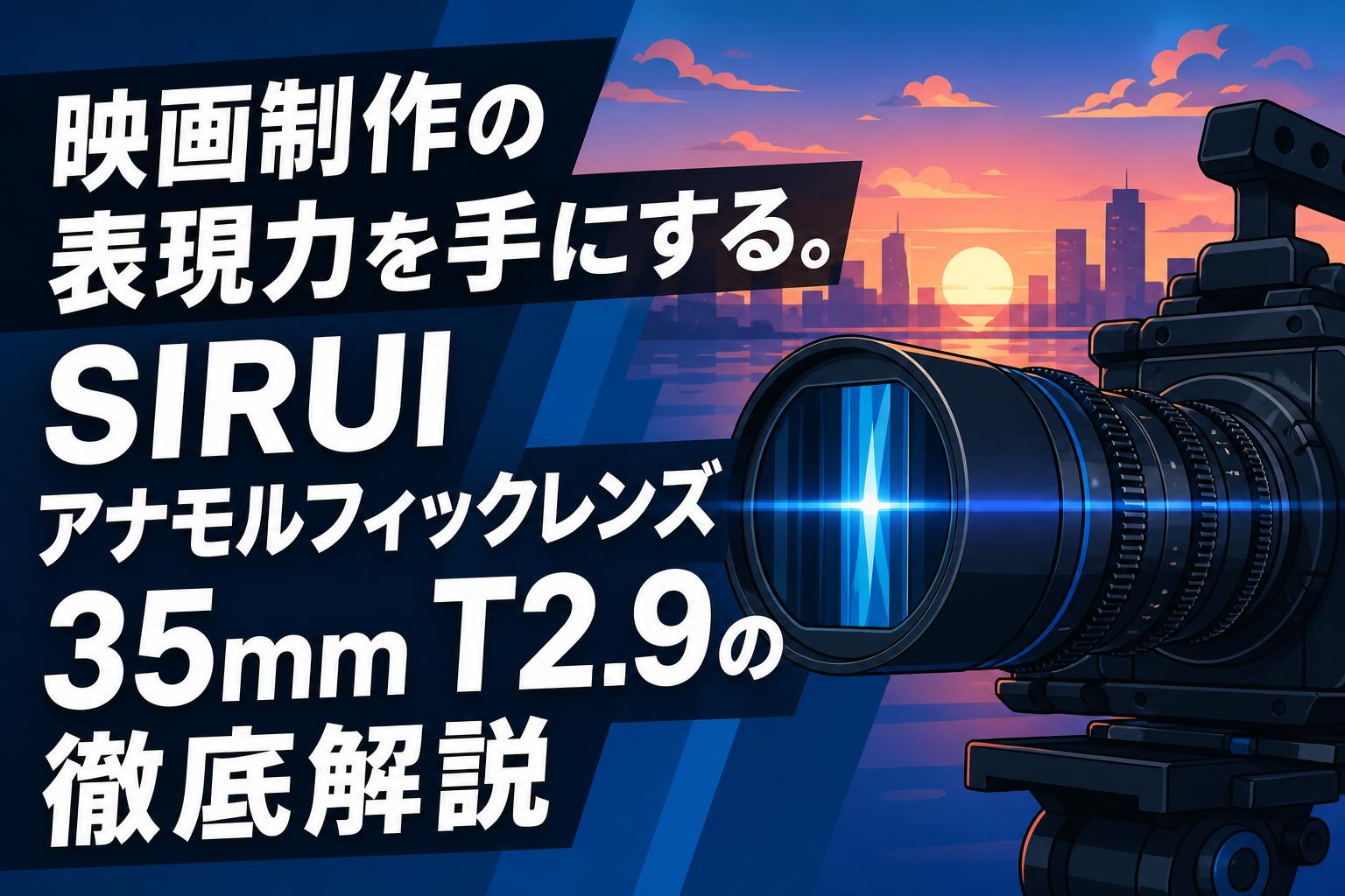 映画制作の表現力を手にする。SIRUIアナモルフィックレンズ35mm T2.9の