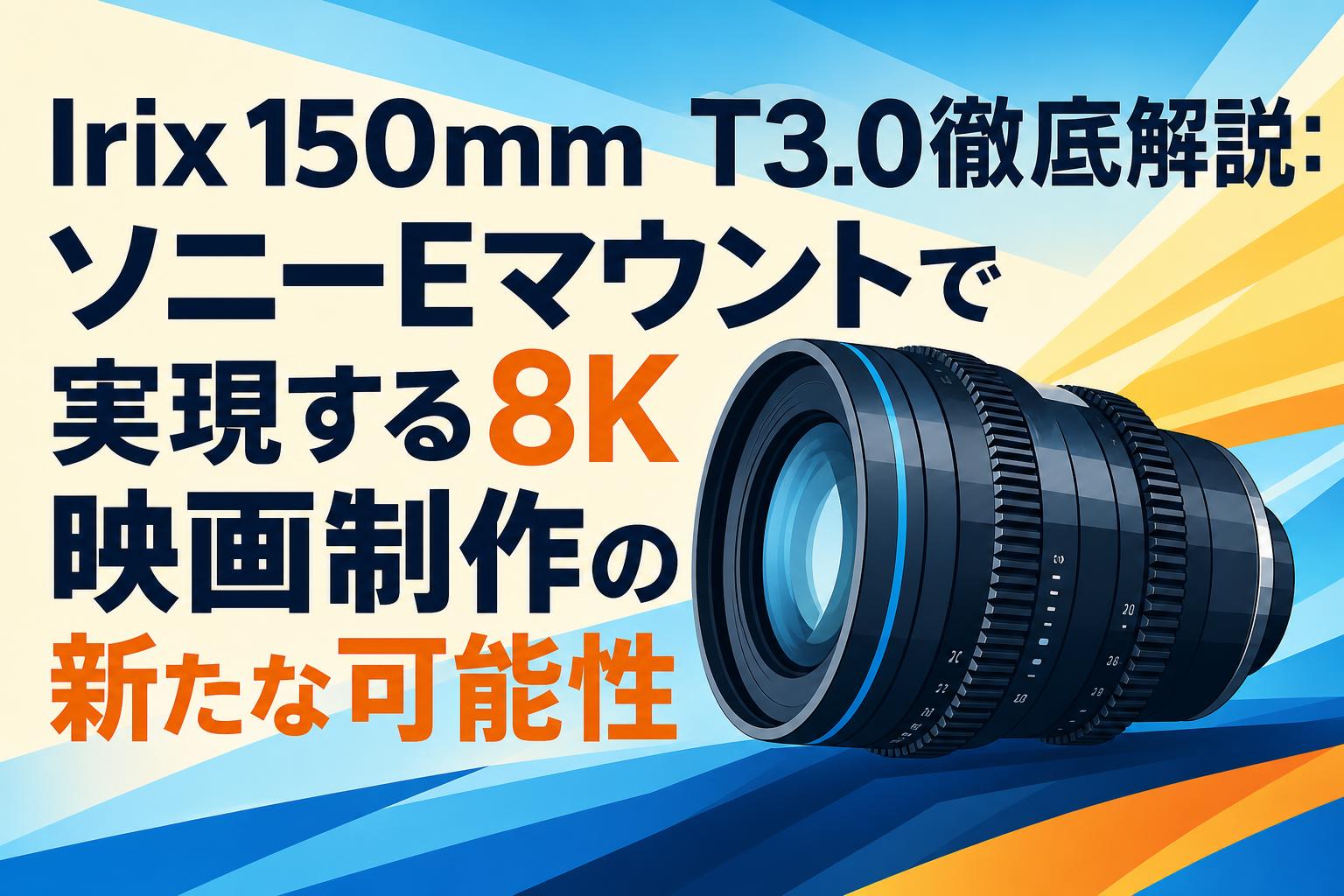 Irix 150mm T3.0徹底解説：ソニーEマウントで実現する8K映画制作の新た