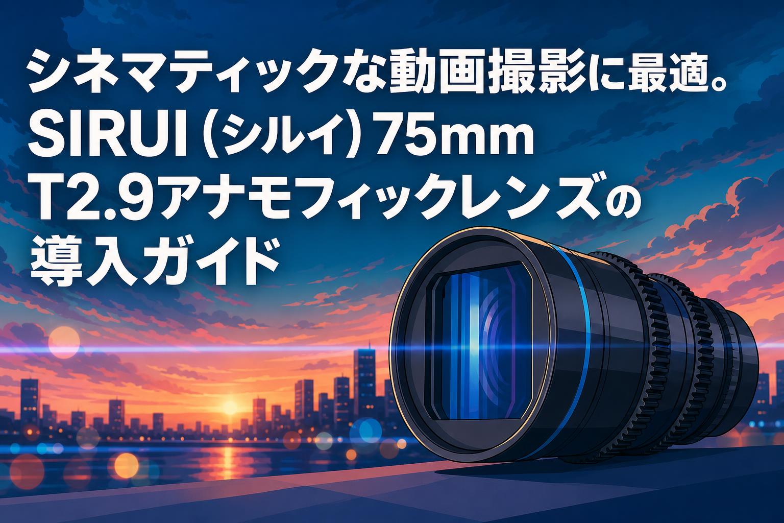 シネマティックな動画撮影に最適。SIRUI(シルイ)75mm T2.9 シネマティックな動画撮影に最適。SIRUI(シルイ)75mm T2.9