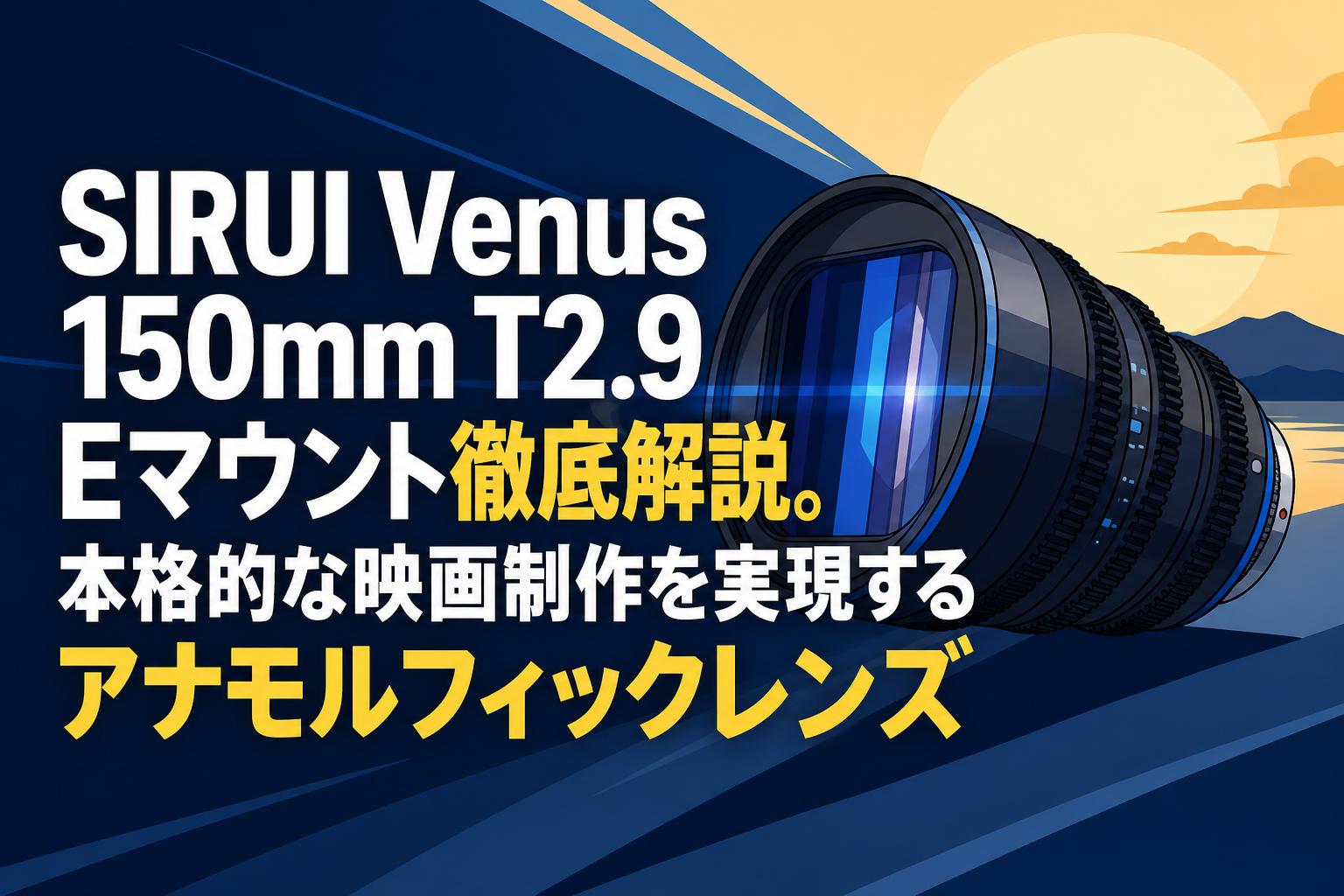 SIRUI Venus 150mm T2.9 Eマウント徹底解説。本格的な映画制作を実現