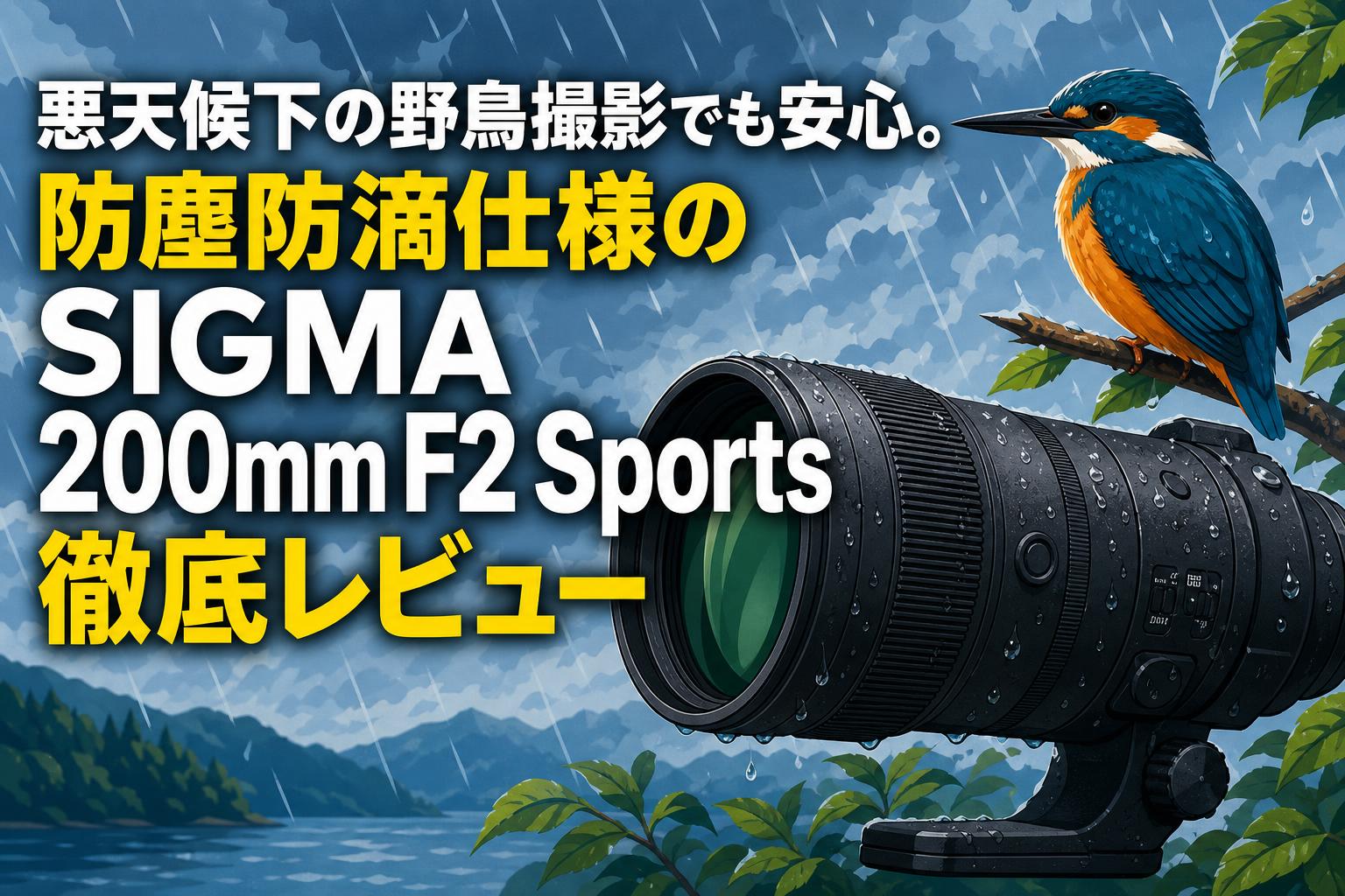 悪天候下の野鳥撮影でも安心。防塵防滴仕様のSIGMA 200mm F2 Sports