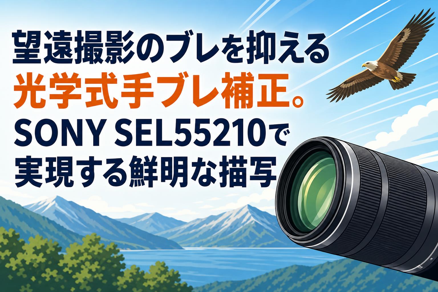 望遠撮影のブレを抑える光学式手ブレ補正。SONY SEL55210で実現する