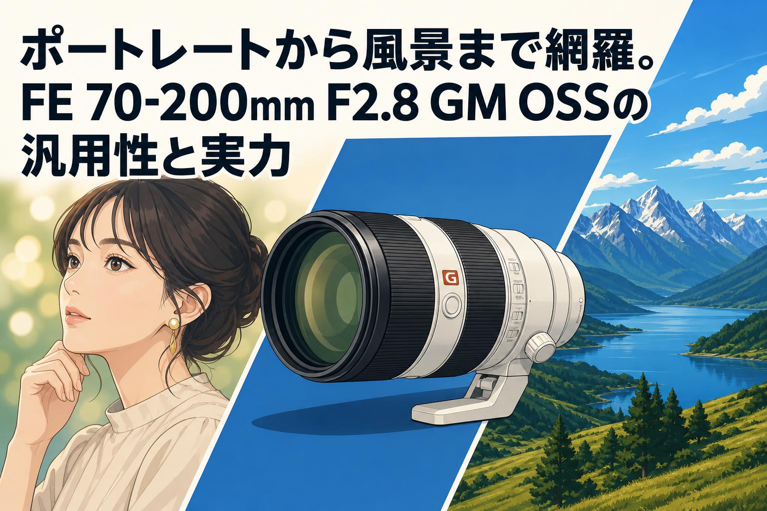 ポートレートから風景まで網羅。FE 70-200mm F2.8 GM OSSの汎用性と