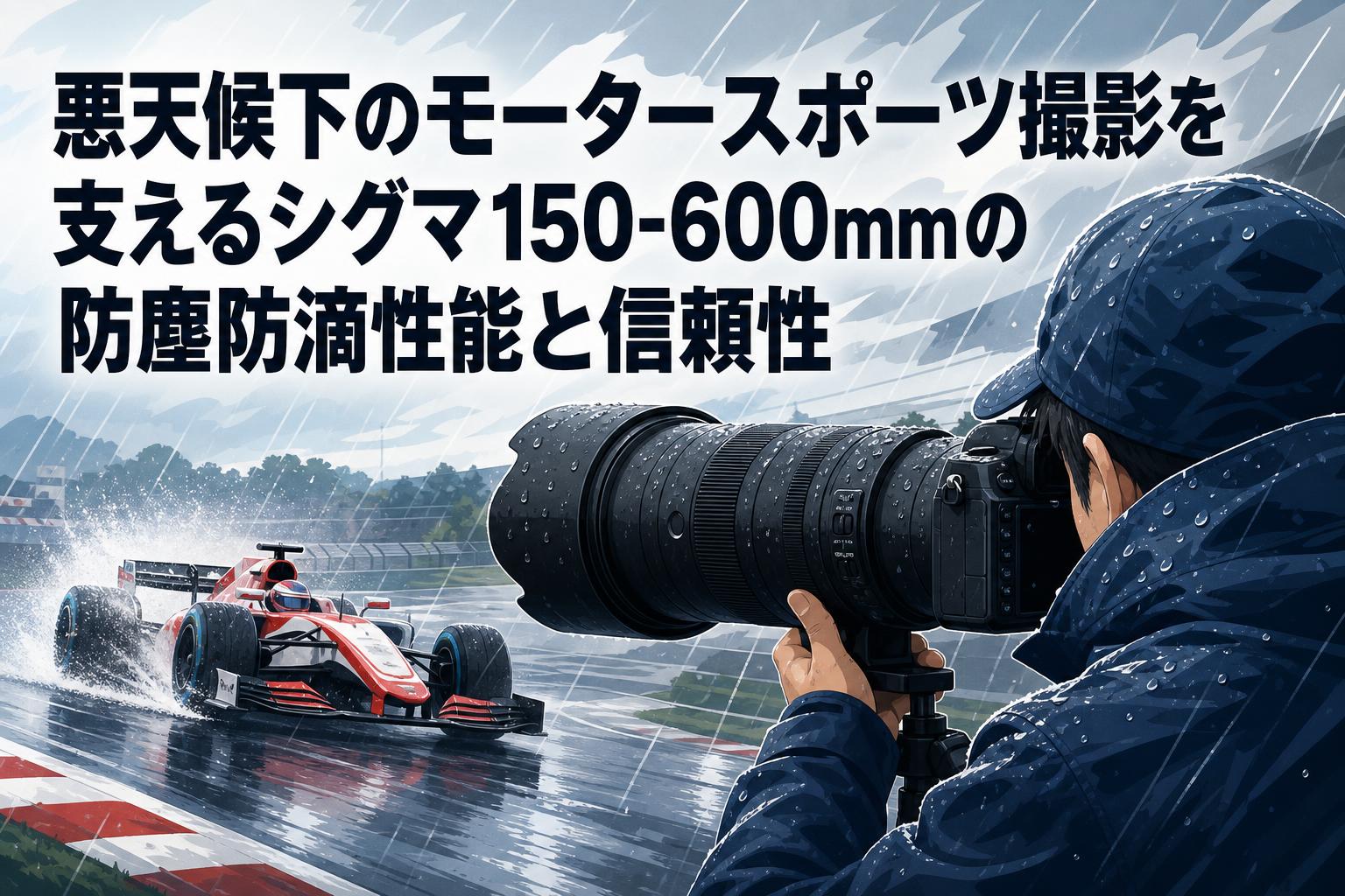 悪天候下のモータースポーツ撮影を支えるシグマ150-600mmの防塵防滴