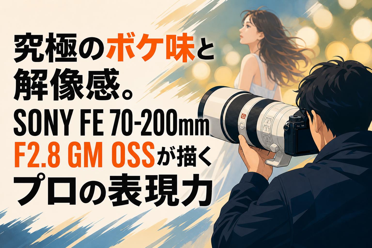 究極のボケ味と解像感。SONY FE 70-200mm F2.8 GM OSSが描くプロの表現