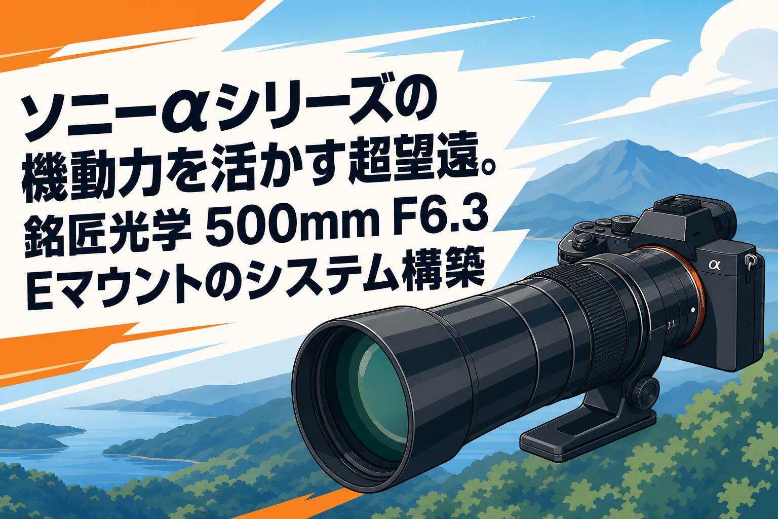 ソニーαシリーズの機動力を活かす超望遠。銘匠光学 500mm F6.3 E