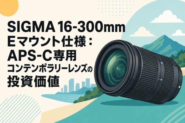 SIGMA 300mm レンズ SIGMA 16-300mm Eマウント仕様：APS-C専用コンテンポラリーレンズの