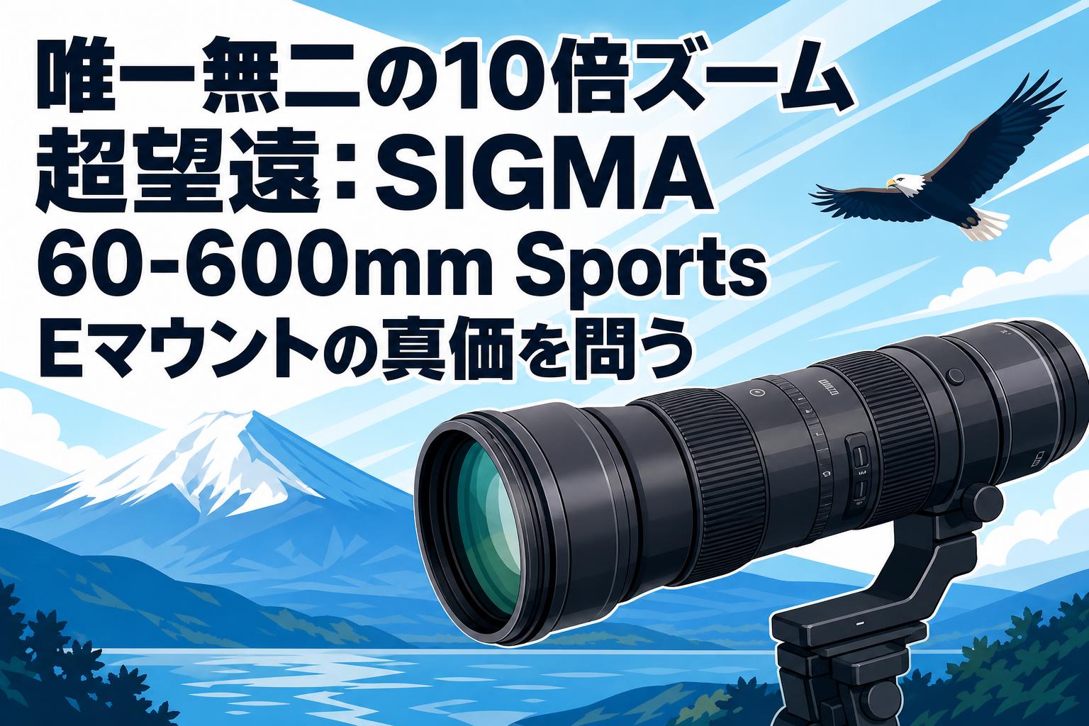 唯一無二の10倍ズーム超望遠：SIGMA 60-600mm Sports Eマウントの真価