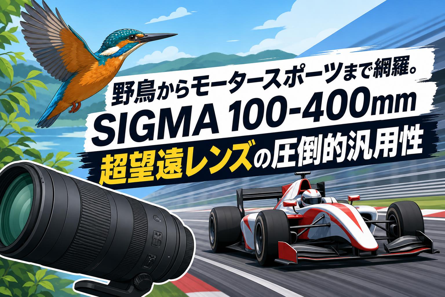 野鳥からモータースポーツまで網羅。SIGMA 100-400mm超望遠レンズの