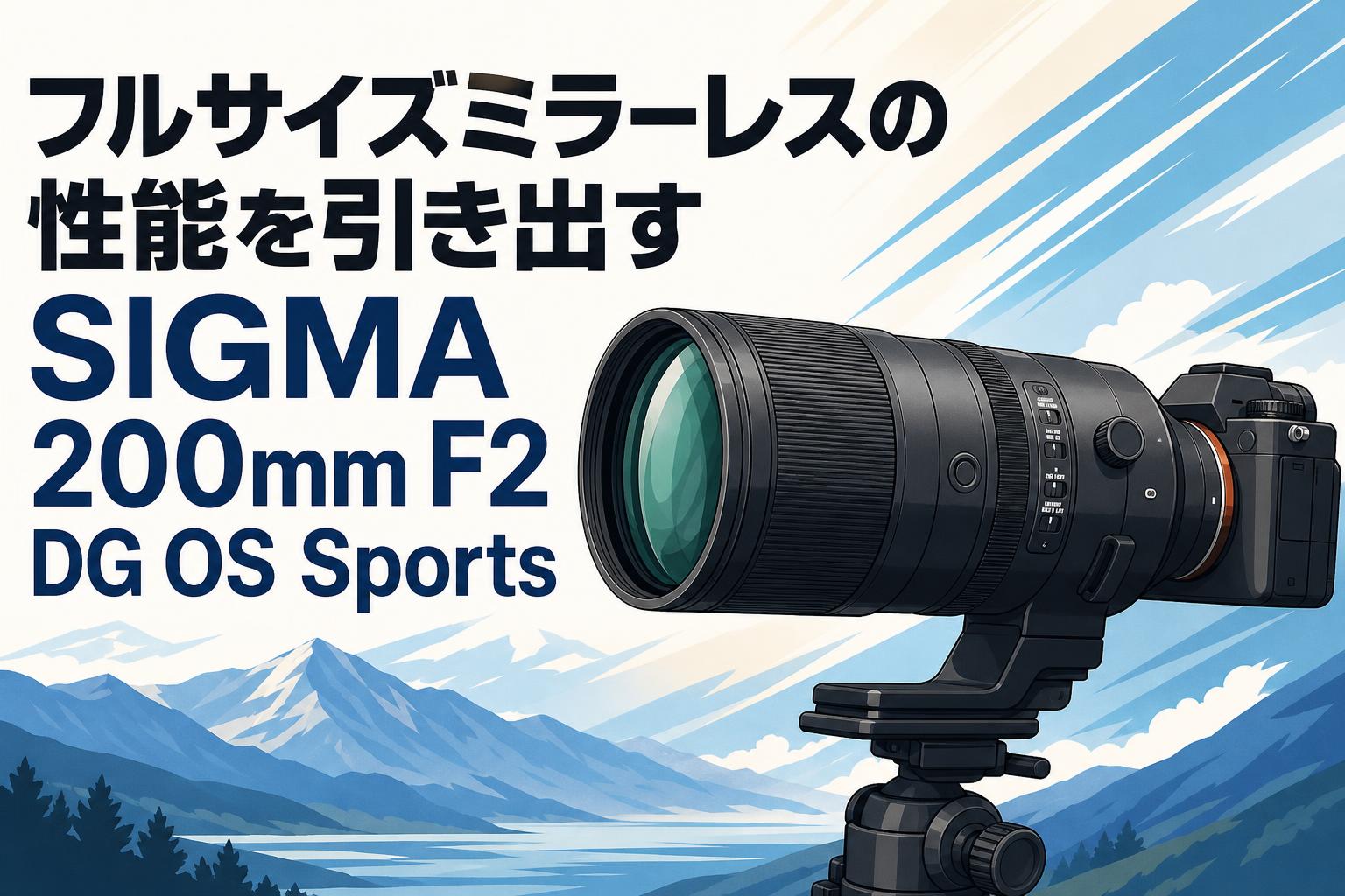 フルサイズミラーレスの性能を引き出すSIGMA 200mm F2 DG OS Sports