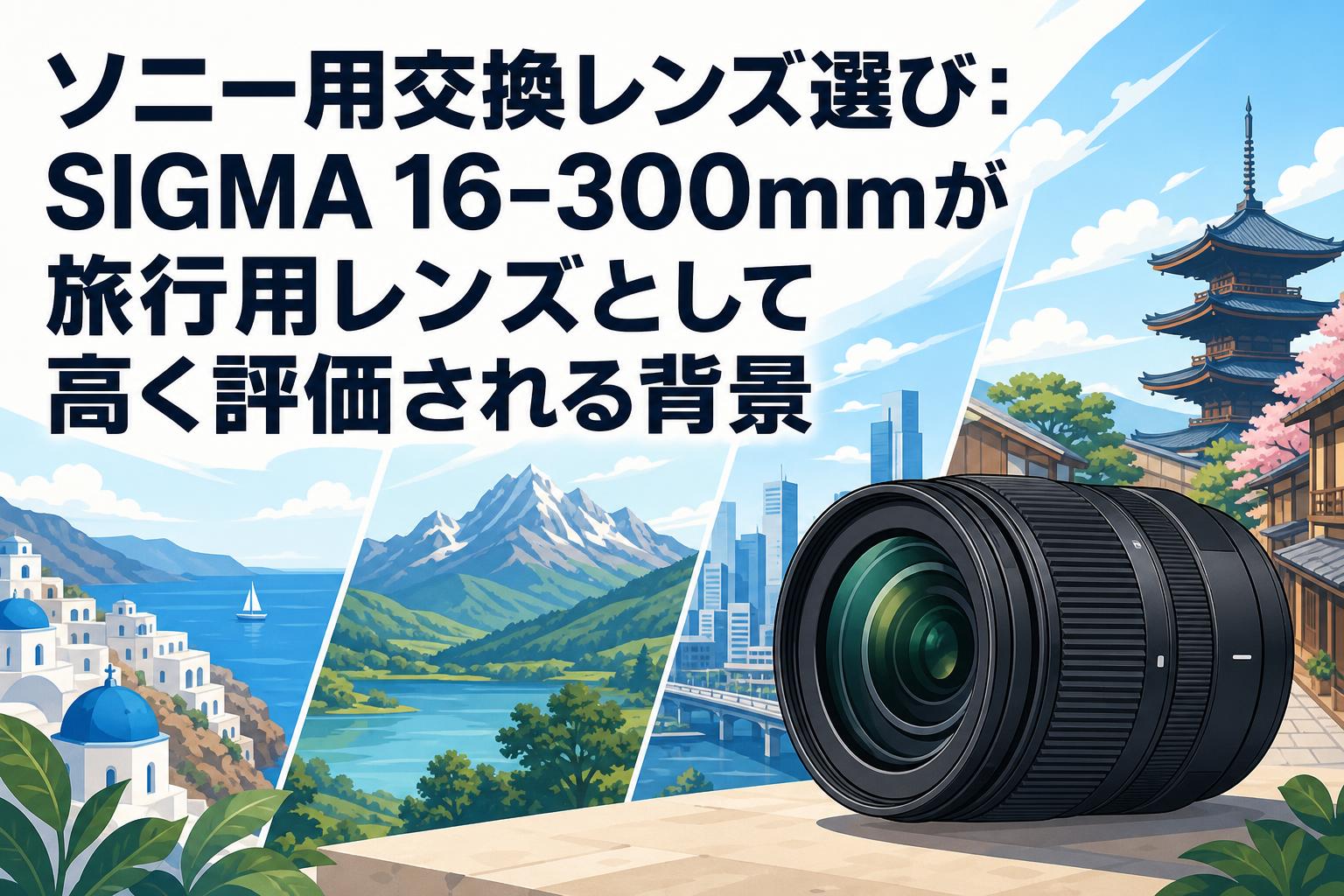 ソニー用交換レンズ選び：SIGMA 16-300mmが旅行用レンズとして高く評価