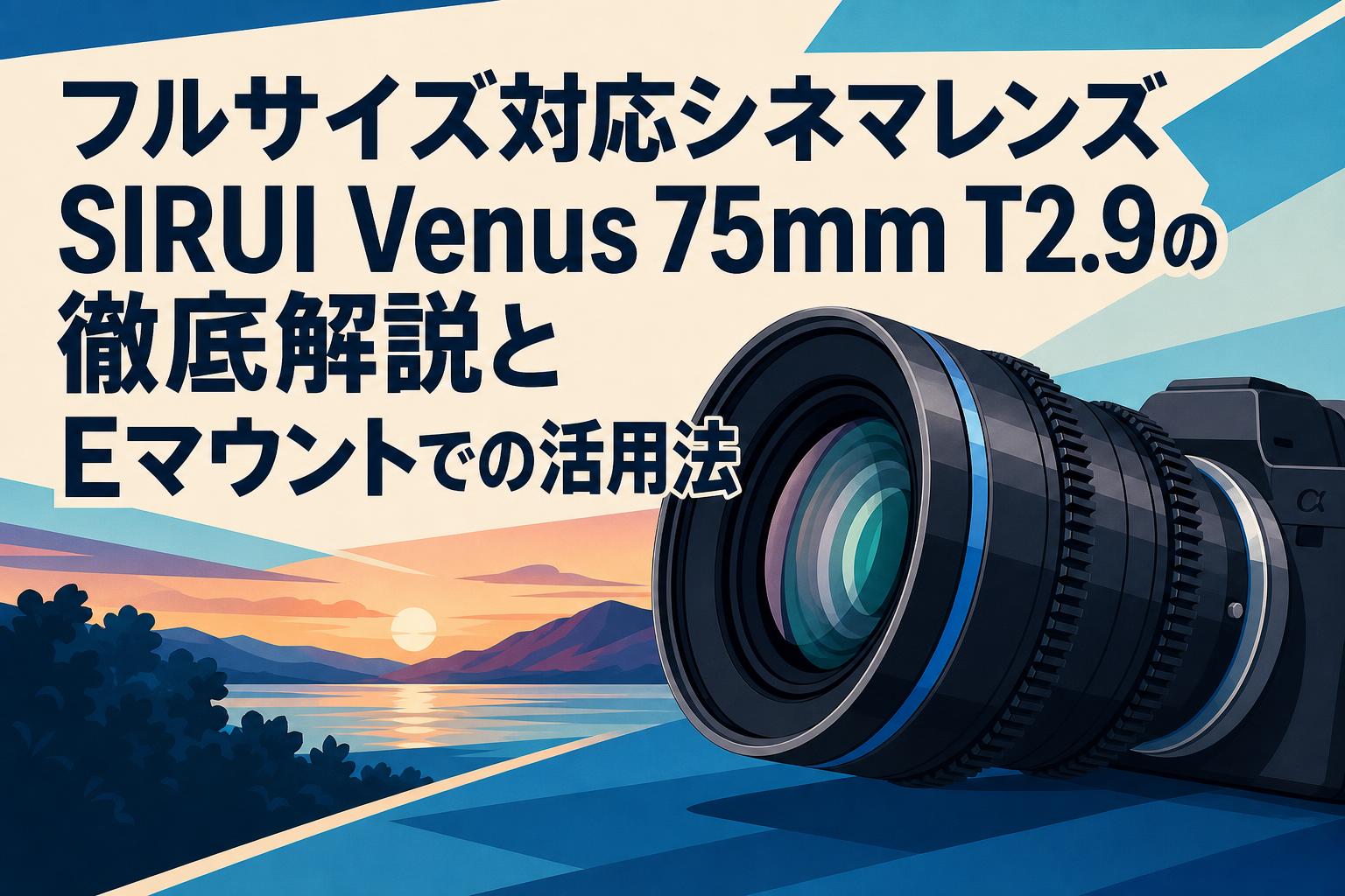 フルサイズ対応シネマレンズSIRUI Venus 75mm T2.9の徹底解説とE